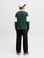 JACK & JONES JUNIOR Green Colour Block Rugy Polo Shirt - Image 2 of 7