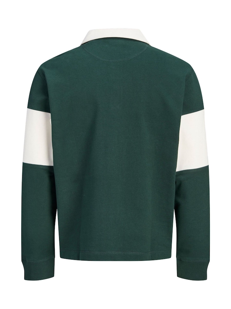 JACK & JONES JUNIOR Green Colour Block Rugy Polo Shirt - Image 7 of 7 JACK & JONES JUNIOR Green Colour Block Rugy Polo Shirt - Image 7 of 7
