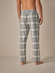 Stone/Grey Check Signature Premium Pyjama Bottoms with Wool - Image 3 of 10