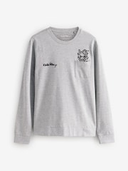 Grey/Blue Keith Haring 100% Cotton Pyjamas - Image 6 of 9