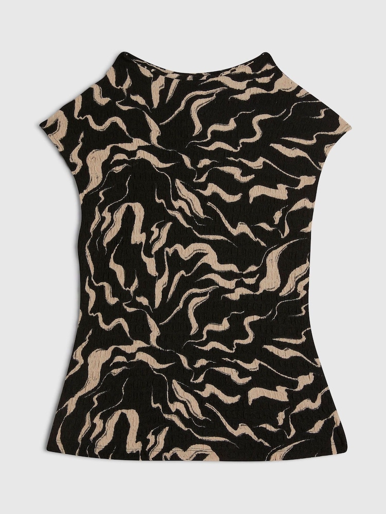 River Island Black Petite Sleeveless Abstract Print Top - Image 1 of 1 River Island Black Petite Sleeveless Abstract Print Top - Image 1 of 1
