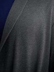 Charcoal Grey Lightweight Waffle Dressing Gown - Image 5 of 7