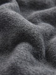 Grey Fleece Borg Lined Brushed Dressing Gown Robe - Image 9 of 9