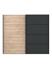 Wiemann Oak Jenson Wood and Matt Sliding Semi Fitted 2.5m Sliding Wardrobe - Image 2 of 2