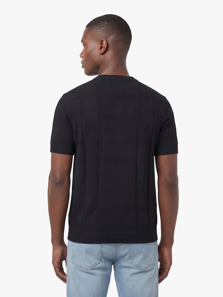 Luke 1977 Black Lerwick Black Knitted T-Shirt - Image 2 of 6