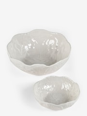 White Cabbage Serveware Set of 2 Bowls - Image 4 of 4