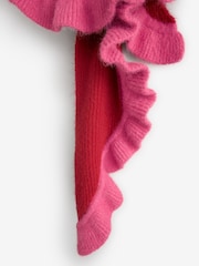 Eleanor Bowmer Red/Pink Knitted Hood Scarf - Image 2 of 3