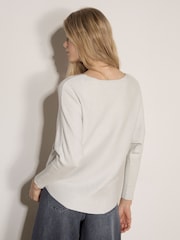 Apricot White Metallic Ribbed Knit Jumper - Image 3 of 5