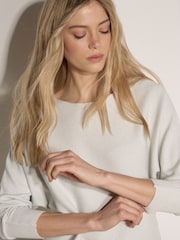 Apricot White Metallic Ribbed Knit Jumper - Image 4 of 5