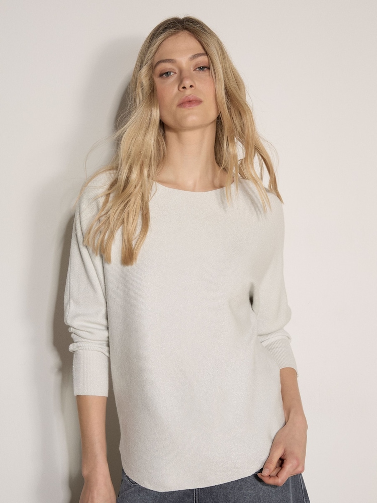 Apricot White Metallic Ribbed Knit Jumper - Image 5 of 5 Apricot White Metallic Ribbed Knit Jumper - Image 5 of 5