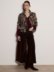 Apricot Black Floral Tapestry Jacket - Image 2 of 5