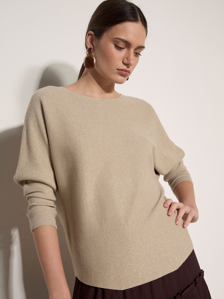 Apricot Gold Metallic Ribbed Knit Jumper - Image 2 of 4