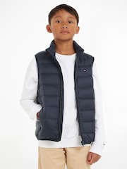 Tommy Hilfiger Blue Unisex Kids Essential Lightweight Down Gilet - Image 1 of 7