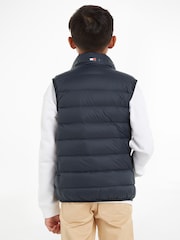 Tommy Hilfiger Blue Unisex Kids Essential Lightweight Down Gilet - Image 2 of 7
