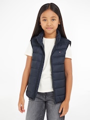 Tommy Hilfiger Blue Unisex Kids Essential Lightweight Down Gilet - Image 3 of 7