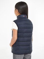 Tommy Hilfiger Blue Unisex Kids Essential Lightweight Down Gilet - Image 4 of 7