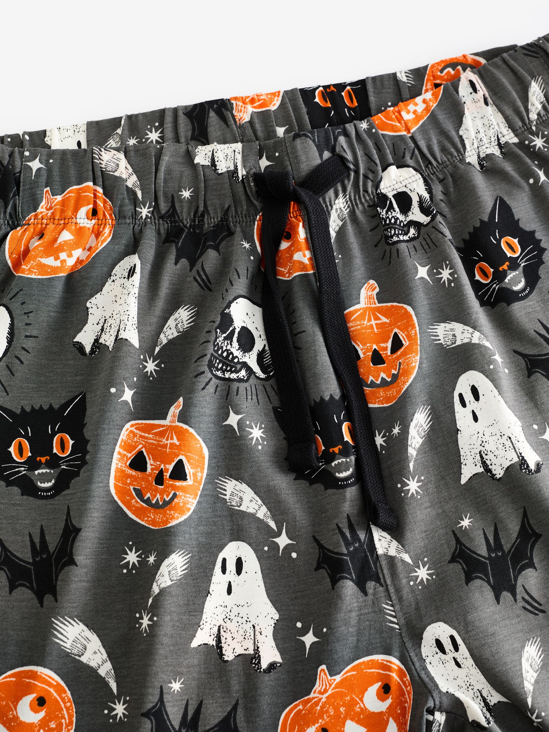 Buy Cat/Pumpkin Black Halloween Jersey 100% Cotton Pyjamas Bottoms