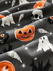 Cat/Pumpkin Black Halloween Jersey 100% Cotton Pyjamas Bottoms - Image 7 of 7