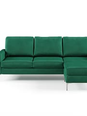 Novogratz Green Chapman Velvet Sectional Sofa - Image 2 of 3
