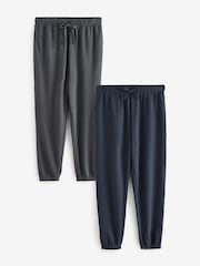 Navy Blue/Grey Waffle Pyjama Bottoms 2 Pack - Image 1 of 12