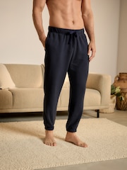 Navy Blue/Grey Waffle Pyjama Bottoms 2 Pack - Image 2 of 12
