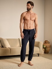Navy Blue/Grey Waffle Pyjama Bottoms 2 Pack - Image 3 of 12