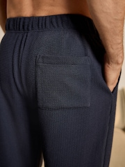 Navy Blue/Grey Waffle Pyjama Bottoms 2 Pack - Image 6 of 12