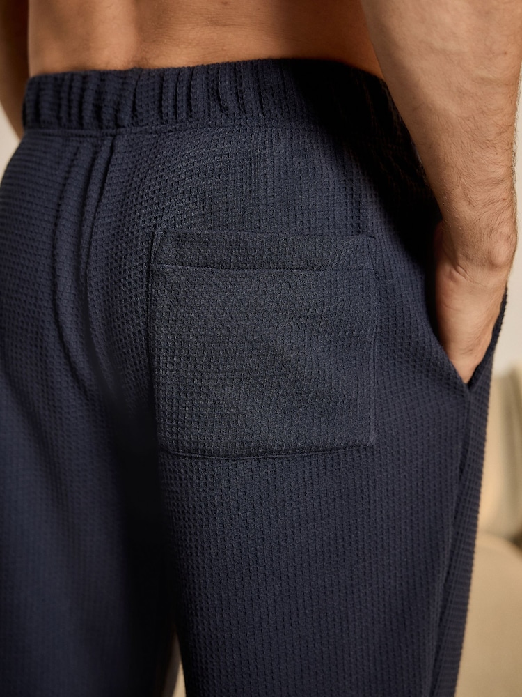 Bleu marine/gris - Bas de pyjama gaufré 2 Lot - Image 6 of 12