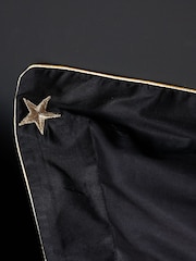 Rockett St George Black Falling Star Embroidered 200 Thread Count Duvet Cover and Pillowcase Set - Image 4 of 6