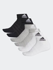 adidas Grey Adult Cushioned Ankle Socks 6 Pairs - Image 1 of 1