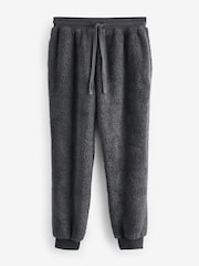 Slate Grey Fleece Borg Cuffed Joggers - Image 8 of 10