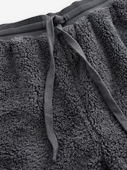 Slate Grey Fleece Borg Cuffed Joggers - Image 9 of 10