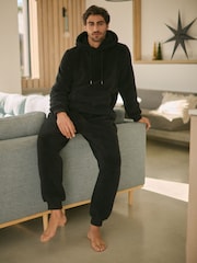 Black Fleece Borg Cuffed Joggers - Image 3 of 10