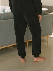Black Fleece Borg Cuffed Joggers - Image 4 of 10