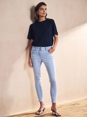 Bleach Blue Lift Slim And Shape Skinny Jeans - Image 1 of 8