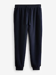 Navy Blue Fleece Borg Lined Textured Joggers - Image 8 of 10