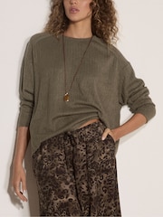 Apricot Brown Leopard Print Wide-Leg Woven Trousers - Image 3 of 4
