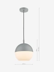 Dar Lighting Champagne Gold Andre Ceiling Light Pendant - Image 4 of 4