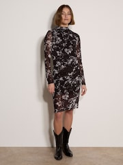 Robe courte en maille à motifs Apricot - Image 1 sur 4