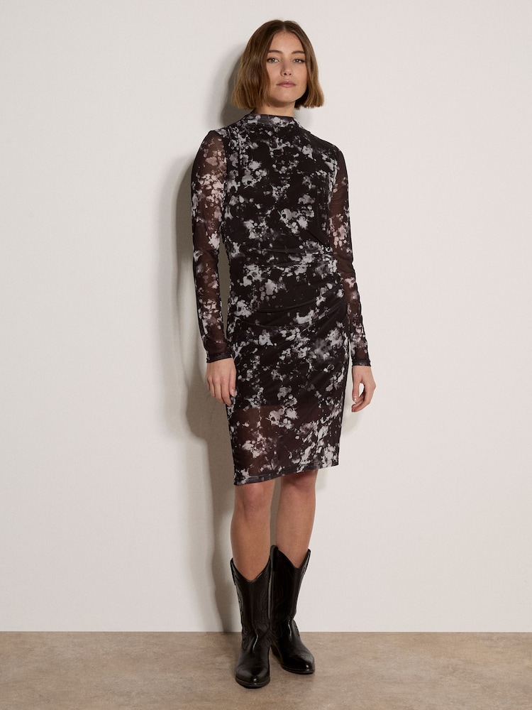 Robe courte en maille à motifs Apricot - Image 1 sur 4
