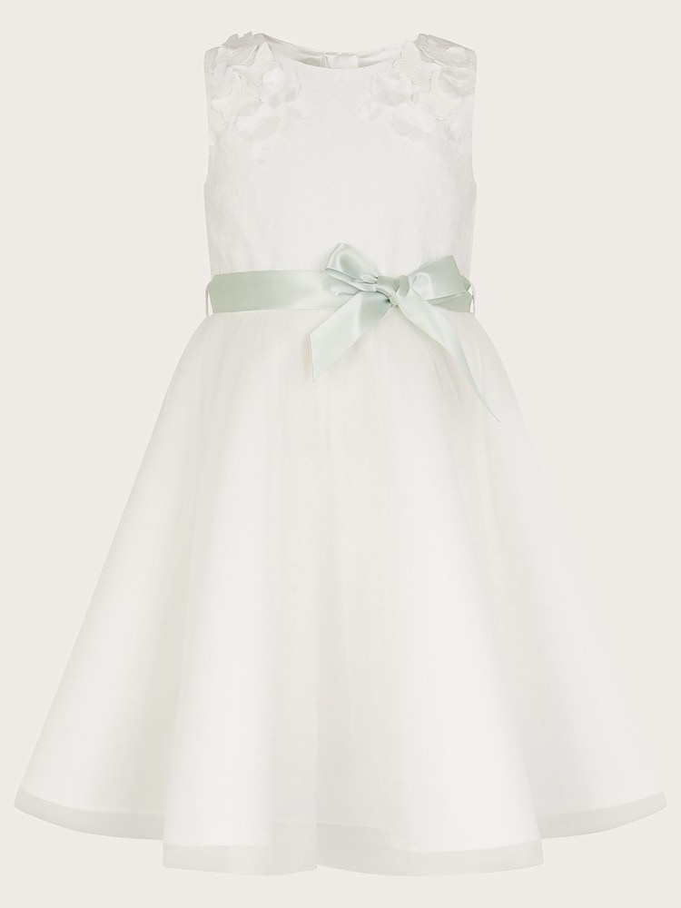 Monsoon Natural Freya 3D Scuba Bridesmaid Dress - Image 1 of 3