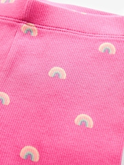 Bright Pink Rainbow Rib Jersey Leggings (3mths-7yrs) - Image 3 of 3