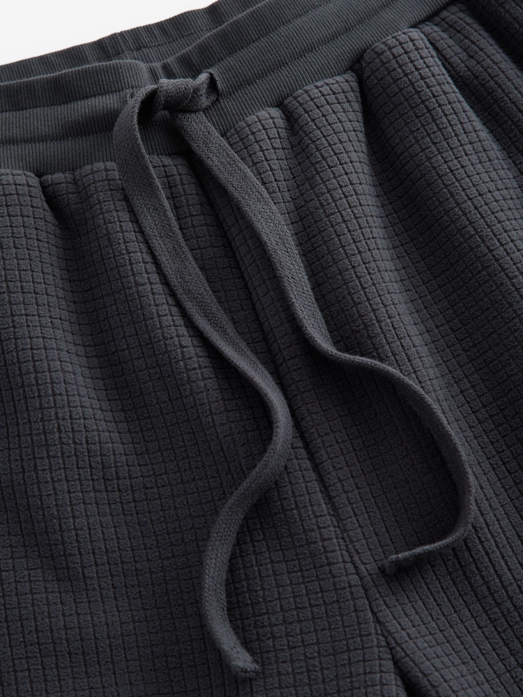 Slate Grey Fleece Borg Lined Textured Joggers - Image 9 of 9