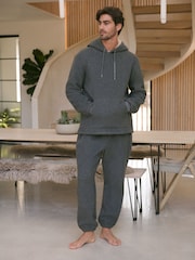 Slate Grey Fleece Borg Lined Brushed Joggers - Image 2 of 11