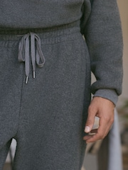 Slate Grey Fleece Borg Lined Brushed Joggers - Image 7 of 11