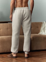Stone Neutral Fleece Borg Lined Brushed Joggers - Image 3 of 7