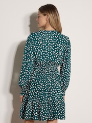 Apricot Blue Irregular Spot Crepe Mini Dress - Image 3 of 4
