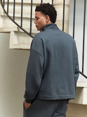 Slate Grey EDIT Zip Neck Sweatshirt - Image 3 of 8