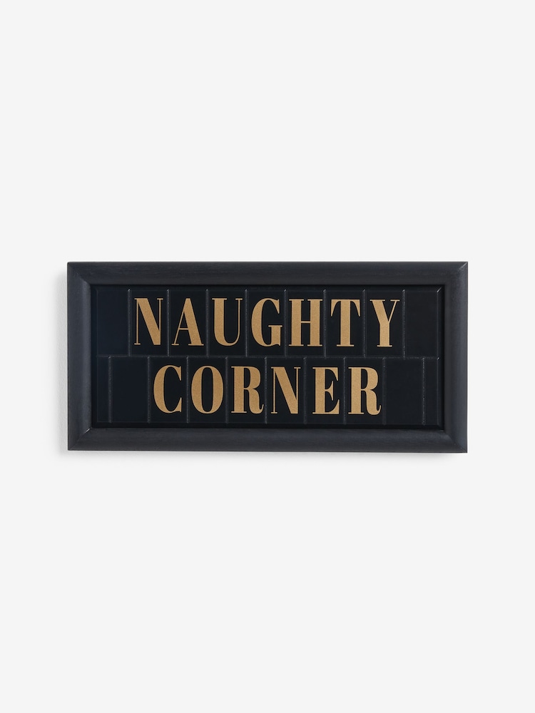 Naughty Corner Slogan Art mural Sign - Image 5 of 6