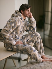 Stone Navajo Fleece Borg Cuffed Joggers - Image 4 of 10